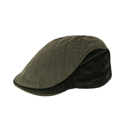 Cotton Wax Quilt Cord Flat Cap | Classic Design with Modern Appeal