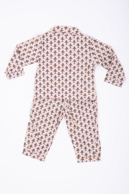 The Nesavu Night Dress Cozy Pure Cotton Girls’ Co-Ord Set with Playful Jaipur Hand Block Print Nesavu Cozy Pure Cotton Girls’ Co-Ord Set with Jaipur Hand Block Print