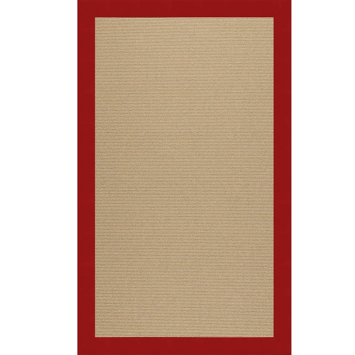 Creative Concepts-Sisal Canvas Jockey Red Indoor/Outdoor Bordere Rectangle image