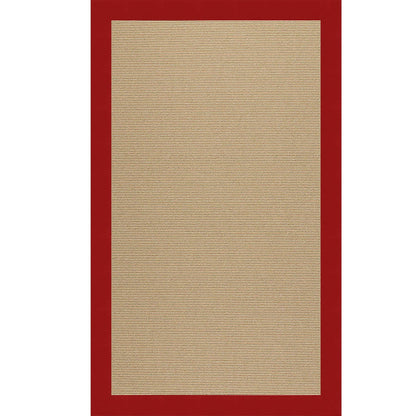 Creative Concepts-Sisal Canvas Jockey Red Indoor/Outdoor Bordere Rectangle image