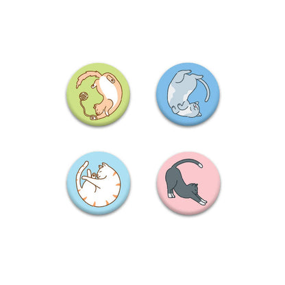 Curled Cat Magnet Set