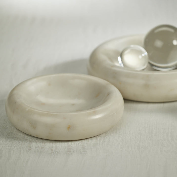 Curved Round Marble Bowl - Decorative Bowls by Carlyle Avenue