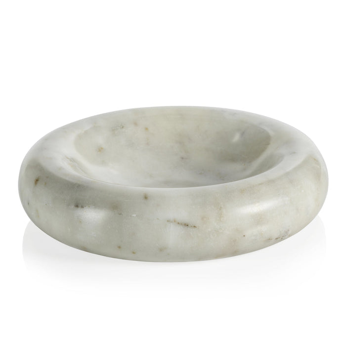 Curved Round Marble Bowl - Decorative Bowls by Carlyle Avenue