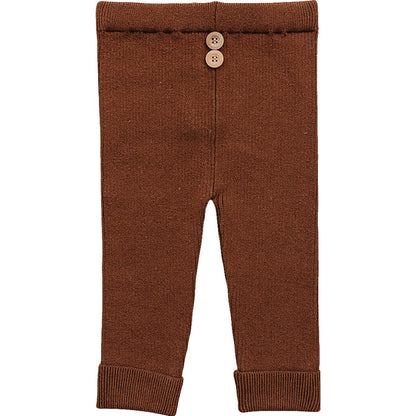 Dark Rust Knit Leggings