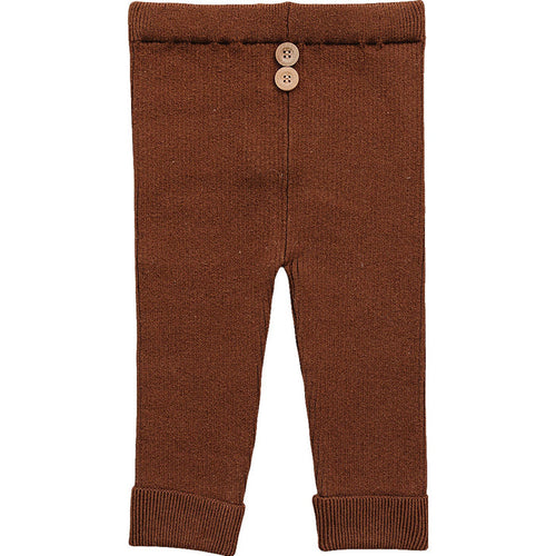 Dark Rust Knit Leggings