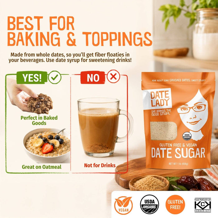 Date Lady | Organic Date Sugar 12oz - Date Lady - Living with Ivey