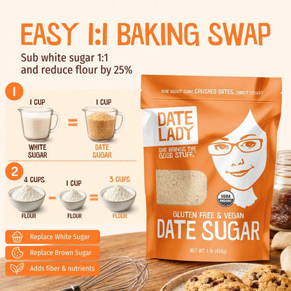 Date Lady | Organic Date Sugar 12oz - Date Lady - Living with Ivey