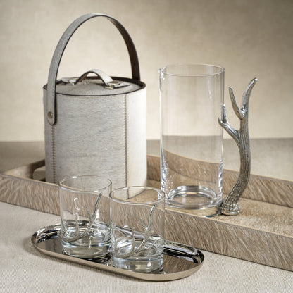 Davos Glassware with Pewter Antler Collection - Glassware by Carlyle Avenue