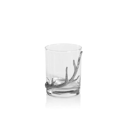 Davos Glassware with Pewter Antler Collection - Glassware by Carlyle Avenue