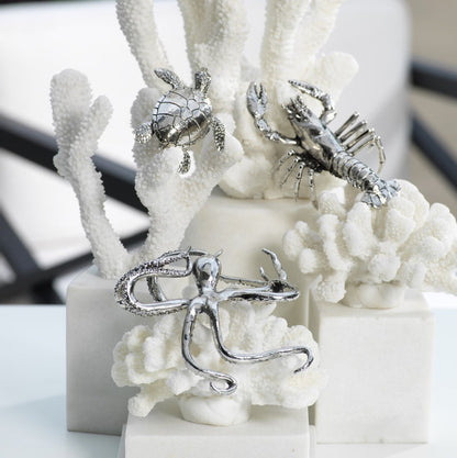 Decorative Silver Octopus - Decorative Accessories by Carlyle Avenue