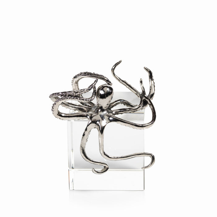 Decorative Silver Octopus - Decorative Accessories by Carlyle Avenue