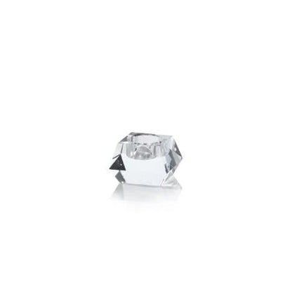 Dina Clear Crystal Tealight Holder - Candle Holders by Carlyle Avenue