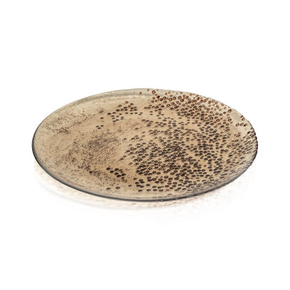 Dotted Glass Plate - Chocolate - Tableware by Carlyle Avenue
