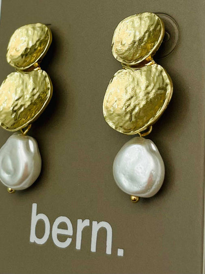 Double Drop Golf & Pearl Earrings