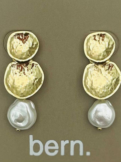 Double Drop Golf & Pearl Earrings