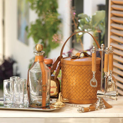 Equestrian Leather Bar Tool Set - Barware by Carlyle Avenue