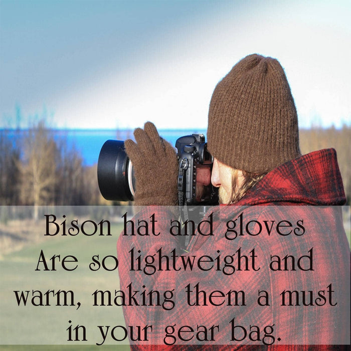 Extreme Gear Bison Down Gloves (Brown or Black) Bison Gear The Buffalo Wool Co.