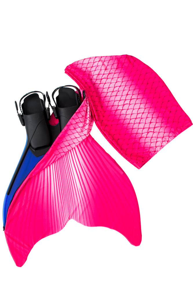Pink mermaid dress for swimming