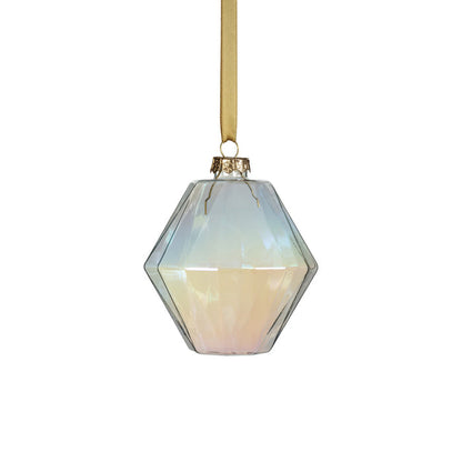 Faceted Glass Ornament - Clear Luster - Ornaments by Carlyle Avenue