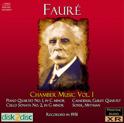 FAURÉ Chamber Music (1951-55) - PABX019 - CD