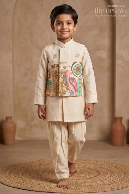 Festive Kurta Jacket Set for Boys for Weddings and Special Events