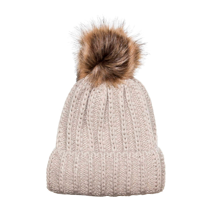Fisherman Stitch Pom Pom Hat Stay Cozy & Stylish with Fisherman Stitch Pom Pom Hat