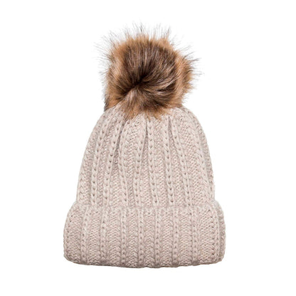 Fisherman Stitch Pom Pom Hat Stay Cozy & Stylish with Fisherman Stitch Pom Pom Hat
