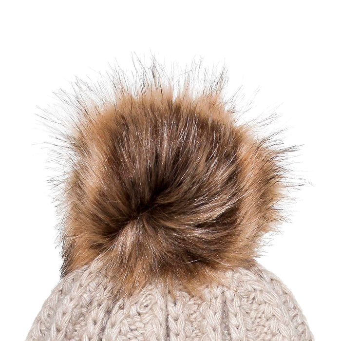 Fisherman Stitch Pom Pom Hat Stay Cozy & Stylish with Fisherman Stitch Pom Pom Hat