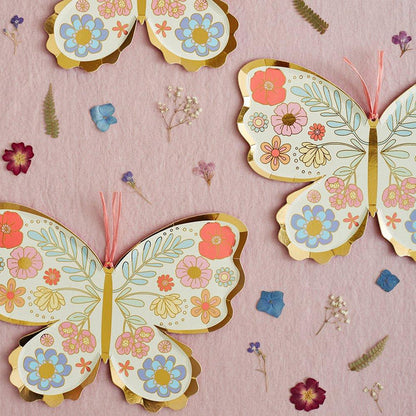 Floral Butterfly Plates
