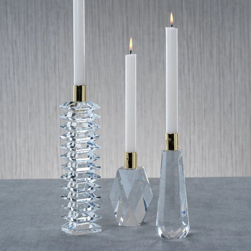 Florence Crystal Candleholders - Candle Holders by Carlyle Avenue