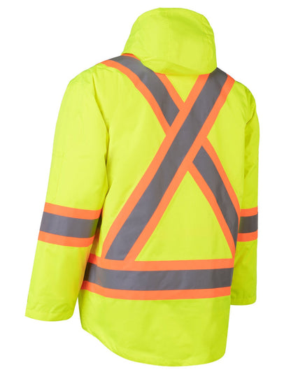 Forcefield 7-in-1 Hi Vis Safety Parka (All Lime)