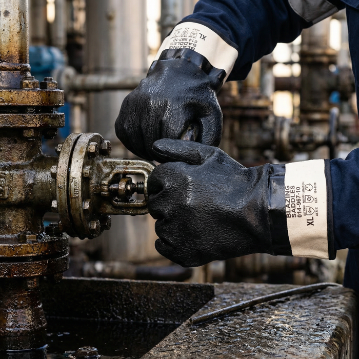 Forcefield “Blazing Saddles” Double-Dipped Nitrile/PVC Coated Gloves 
