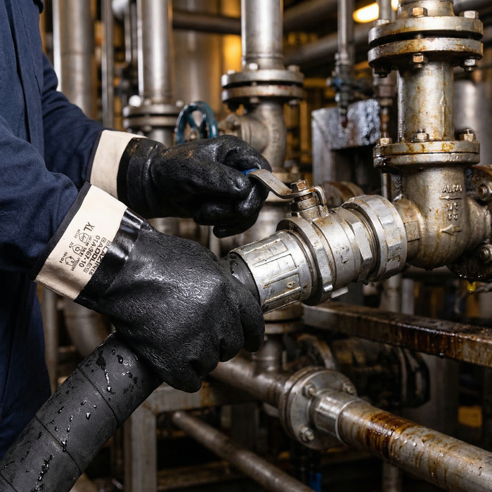 Forcefield “Blazing Saddles” Double-Dipped Nitrile/PVC Coated Gloves 