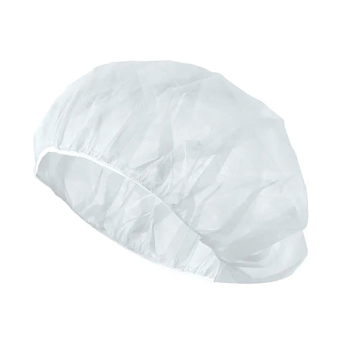 Forcefield Bouffant Caps, White Polypropylene, 100 per bag
