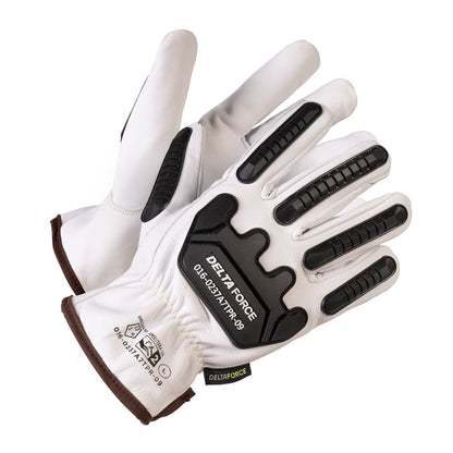 Forcefield Delta Force Anti-Impact Goatskin Grain Para-Aramid Lined Leather Gloves ANSI Cut A7