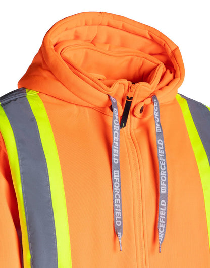 Forcefield Deluxe Hi Vis Safety Hoodie, Detachable Hood