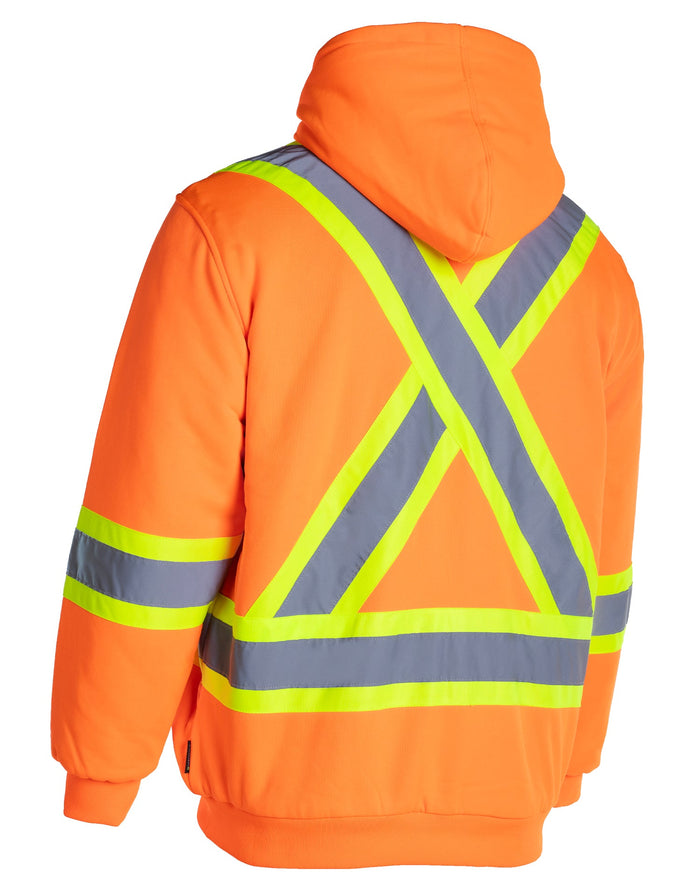 Forcefield Deluxe Hi Vis Safety Hoodie, Detachable Hood