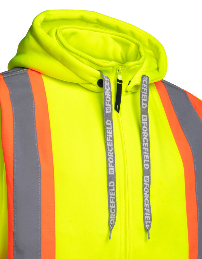 Forcefield Deluxe Hi Vis Safety Hoodie, Detachable Hood