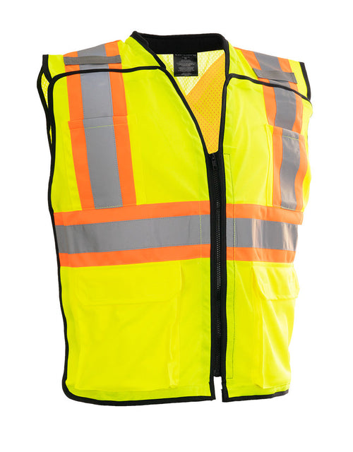 Forcefield Deluxe Zip-up Safety Vest 5 Point Tear-away