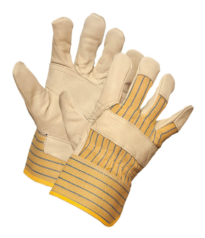 Forcefield Grain Leather Patch Palm Work Glove, Economy Grade