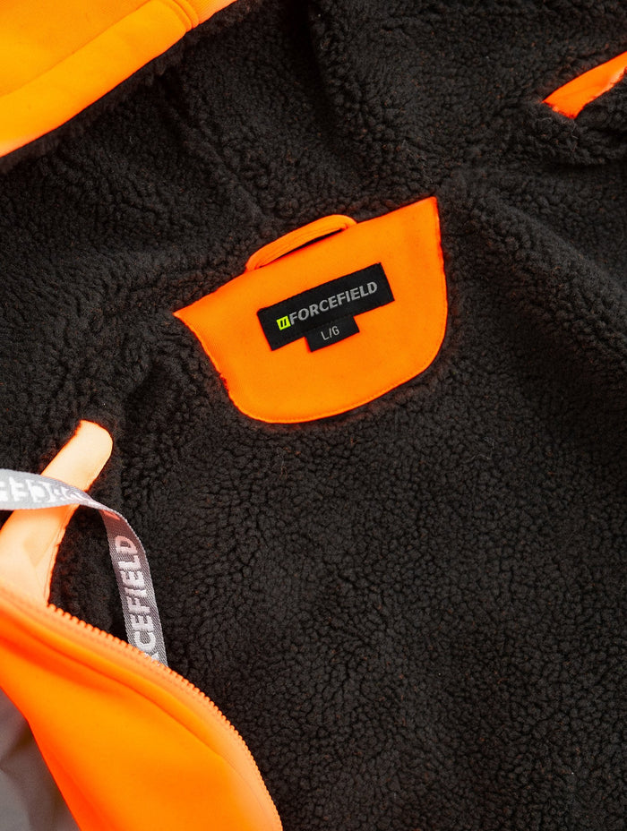 Forcefield Hi Vis Canvas Safety Work Jacket with Sherpa Liner