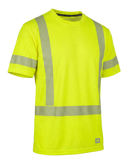 Forcefield Hi Vis Coolknit™ Lime Crewneck Short Sleeve Segmented Cooling T-Shirt