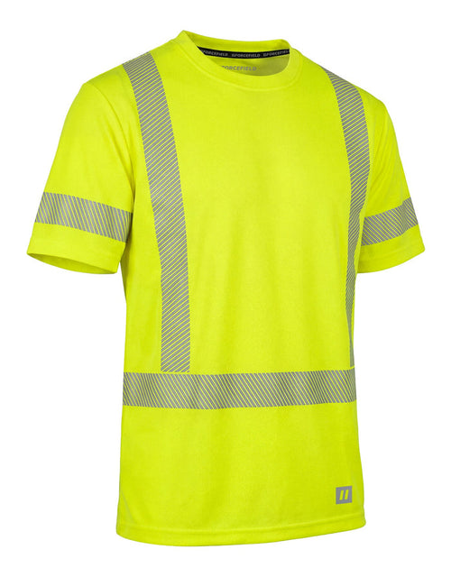 Forcefield Hi Vis Coolknit™ Lime Crewneck Short Sleeve Segmented Cooling T-Shirt
