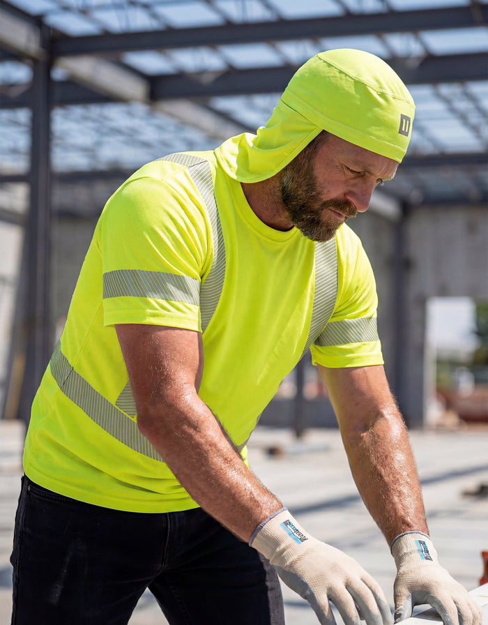 Forcefield Hi Vis Coolknit™ Lime Crewneck Short Sleeve Segmented Cooling T-Shirt