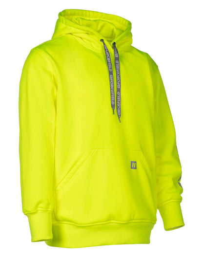 Forcefield Hi Vis Lime Pullover Forcefield Logo Sleeve Graphic Hoodie