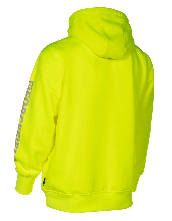 Forcefield Hi Vis Lime Pullover Forcefield Logo Sleeve Graphic Hoodie
