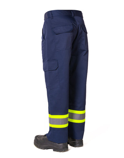 Forcefield Hi-Vis Navy Safety Cargo Work Pant