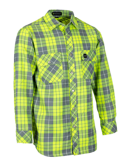 Forcefield Hi Vis Plaid Unlined Flannel Shirt