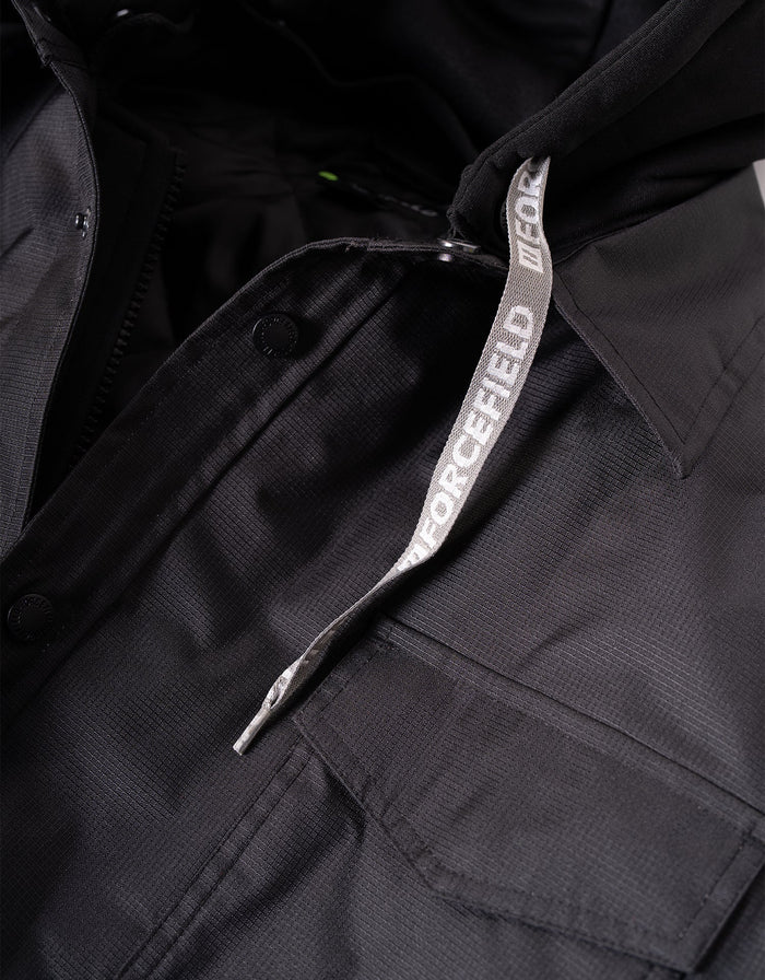 Forcefield Hoodie Shacket With Detachable Hood