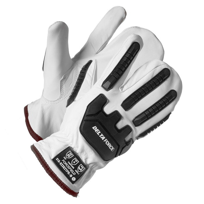Forcefield Leather Impact Winter One Finger Mitts with Cut and TPR Protection